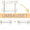 Oliver Furniture Umbauset Wood Original Etagenbett zu 2 Bettsofas Weiu00df/Eiche