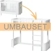 Oliver Furniture Umbauset fu00fcr Baby- und Kinderbett Wood Mini+ zum halbhohen Hochbett Weiu00df
