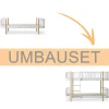 Oliver Furniture Umbauset Wood Original Einzelbett zum halbhohen Etagenbett weiu00df/Eiche