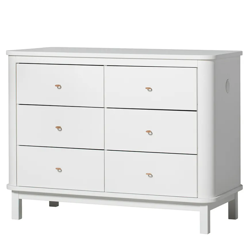 Oliver Furniture Wood Kommode 6 Schubladen Weiu00df