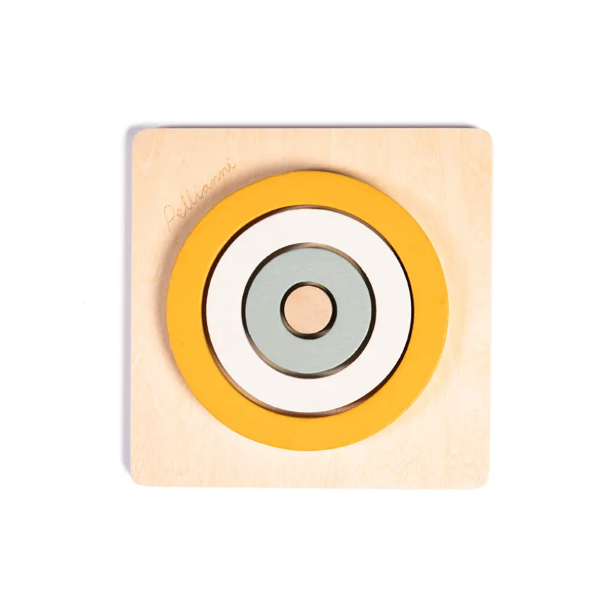 Pellianni Puzzle Rund mustard