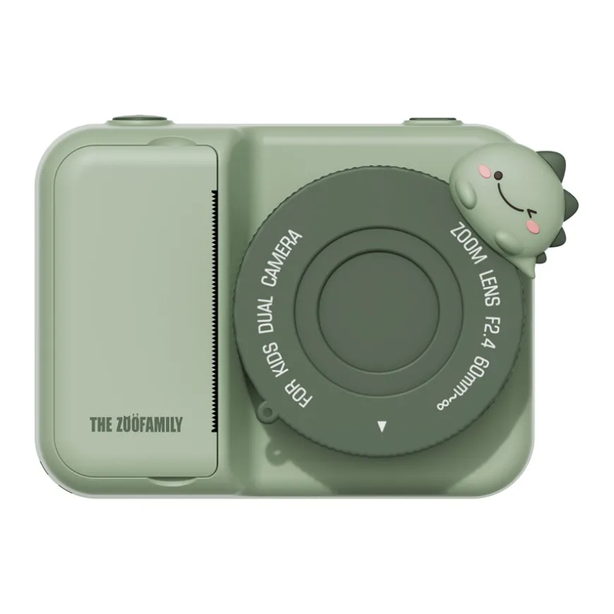 The Zoofamily Kinderkamera Zoo print dino green